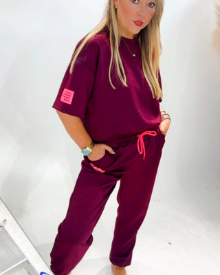 Frankie Luxury Lounge Ensemble 'burgundy '