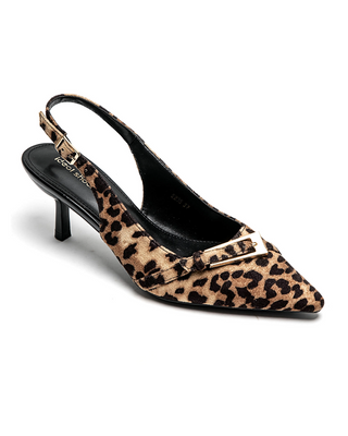Leopard Print Kitten Heel