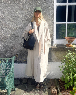 Mia Premium Oversized Plaid Coat 'Cream'