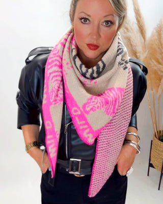 Zoey Wool Zebra Scarf 'Multicoloured' preorder