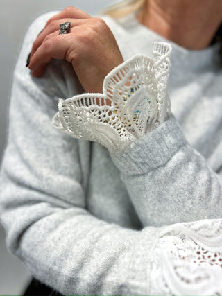 Monique Knit Jumper 'Light Grey'