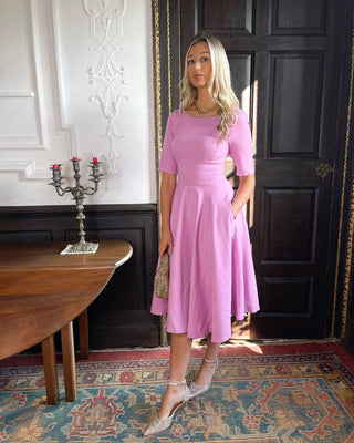 Angela Swing Dress - 3/4 Sleeve 'Mauve'