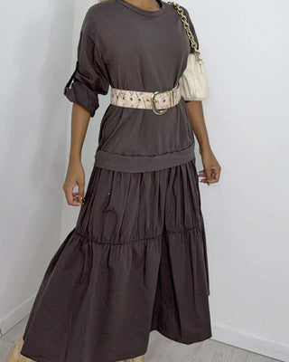 Serena Jersey Dress 'Brown'