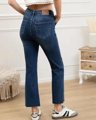 Nancy Cropped Flare Jeans 'Dark Denim'