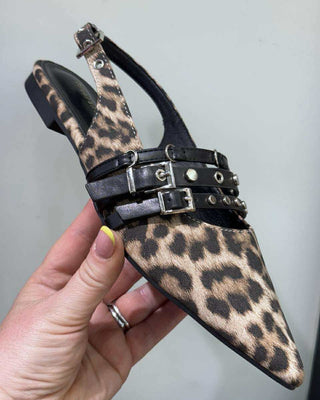 Sling Back Mules 'Animal print'