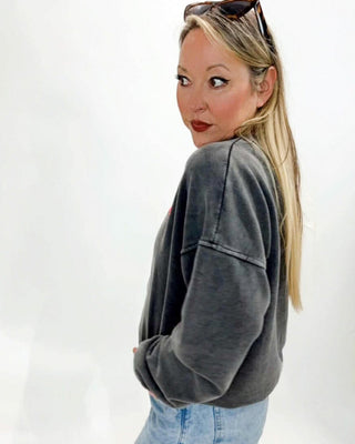 Amour Neon Sweatshirt 'Charcoal Grey'