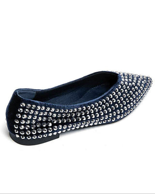 Velvet Diamante Pumps 'Navy'