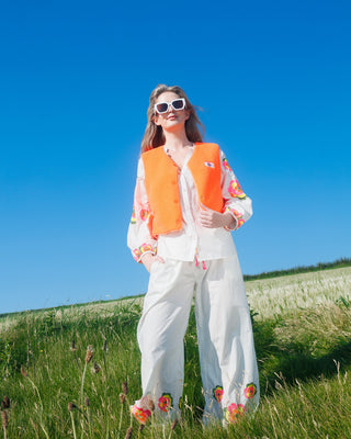Roisin trousers ‘Cream/Neon'