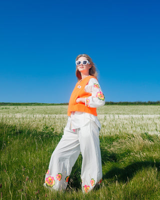 Roisin trousers ‘Cream/Neon'