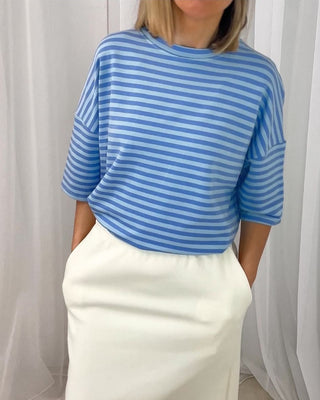Celeste Neon Stripe Top ‘Blue’