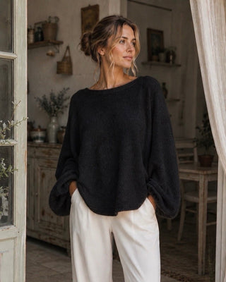 Rita Alpaca Knit Jumper 'Black' LIVE 31/9