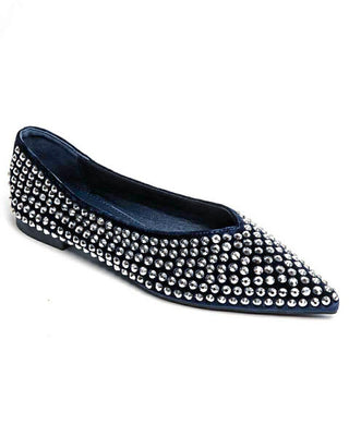 Velvet Diamante Pumps 'Navy'