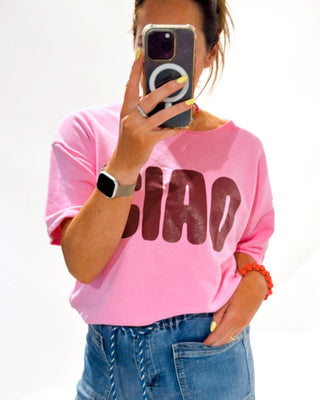 Ciao Short Sleeves Sweatshirt 'Pink'