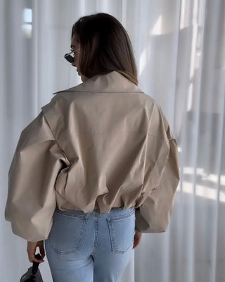 Margot Cropped Trench Coat 'Light Stone'