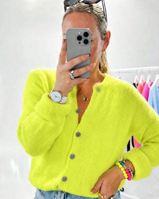 Knit Jordan Cardigan ‘Neon'- Kid Mohair (Code: JORDAN99 - 2 Colours for €99)