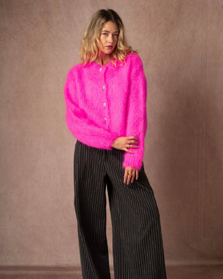 Eden Kid Mohair Knit Cardigan 'Pink'
