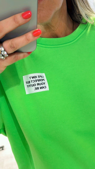 Tori Neon Sweater ‘Apple Green'