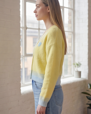 Mia Wool Cardigan 'Lemon'