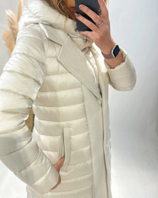 Dakota Long Puffa Coat 'Cream'