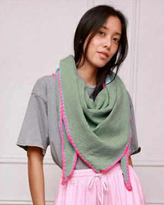 Versa Cheesecloth Scarf 'Khaki Green'