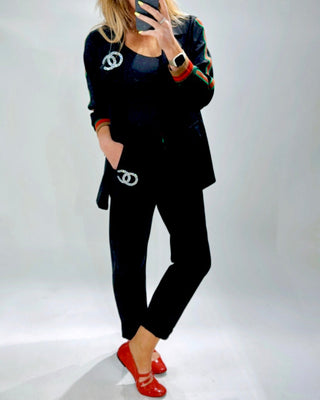 Chloe Blazer & Trousers Suit 'Black'
