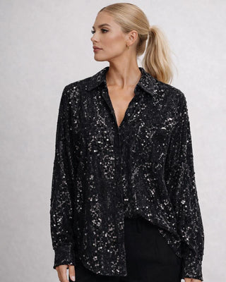 Crystal Sparkle Blouse 'Black'