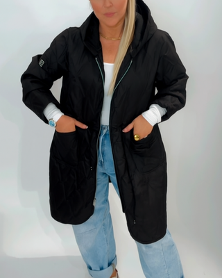 Theo Hooded Long Jacket 'Black'