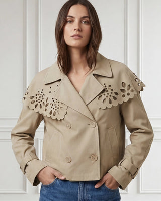 Joyce Cropped Trench 'Beige'