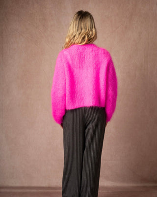 Eden Kid Mohair Knit Cardigan 'Pink'