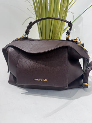 Chocolate brown vegan leather hold all