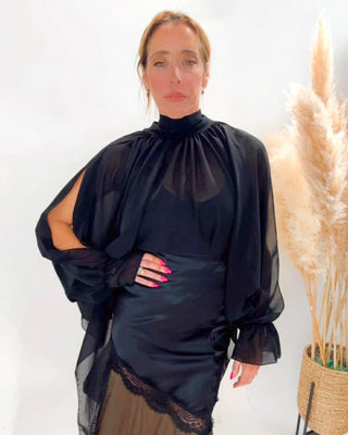 Marjorie Long Sleeves Bolero 'Black'