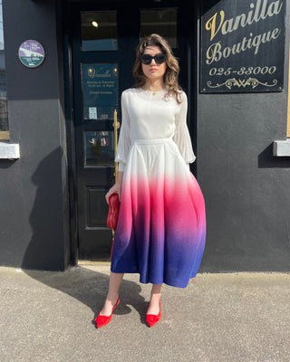 Miah Dress ‘Cream/Pink’