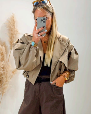Margot Cropped Trench Coat 'Camel'