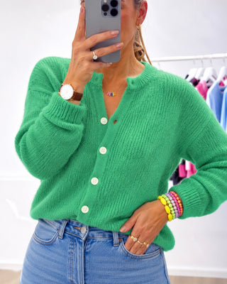 Knit Jordan Cardigan ‘Kelly Green' - Kid Mohair (Code: JORDAN99 - 2 Colours for €99)