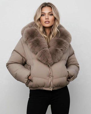 Helga Fur Puffa Jacket 'Cappuccino'