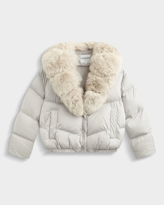 Helga Fur Puffa Jacket 'Cream'