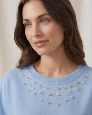 Kay Embellished Sweatshirt 'Baby Blue'