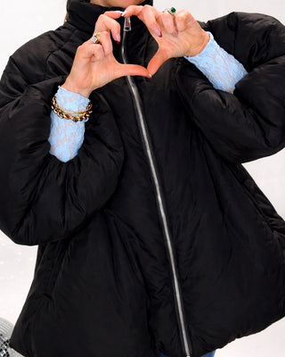 Jolie Light Puffa Jacket 'Black'