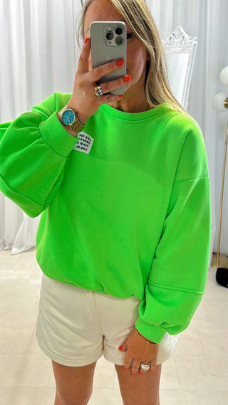 Tori Neon Sweater ‘Apple Green'