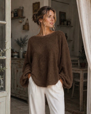 Rita Alpaca Knit Jumper 'Brown' LIVE 31/9