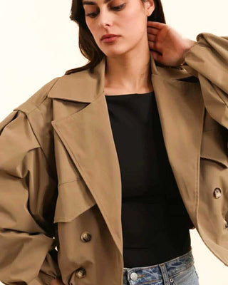 Margot Cropped Trench Coat 'Camel'