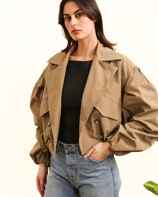 Margot Cropped Trench Coat 'Camel'