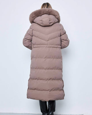 Jules Long Puffa Coat 'Cappuccino' (Excluded from BF)