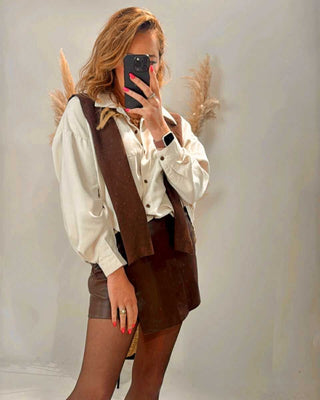 Sadie Shirt with Scarf 'Beige'