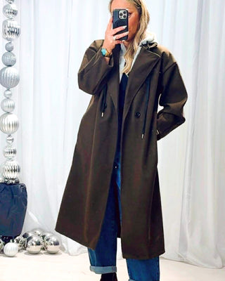 Jana Wool Mac Coat 'Khaki Brown'
