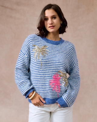 Jody stripe knit ‘blue white ‘