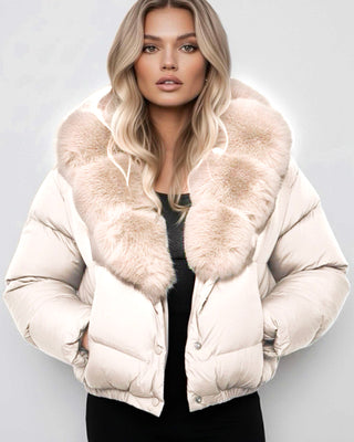 Helga Fur Puffa Jacket 'Cream'