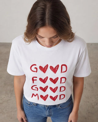 Jasmine T-Shirt 'White & Red'