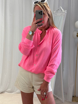 Meadow Cheesecloth Shirt 'Pink'