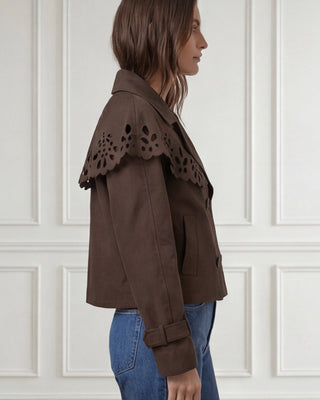 Joyce Cropped Trench 'Brown'